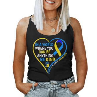 World Down Syndrome Day 2024 Be Kind Down Syndrome Awareness Women Tank Top - Monsterry