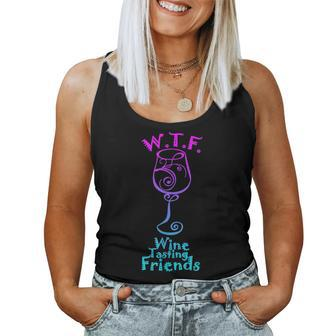 Wtf Wine Tasting Friends Best Friends Drinking Women Tank Top - Monsterry UK