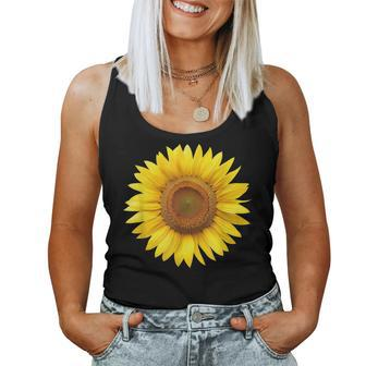 Yellow Sunflower Floral Flower Women Tank Top - Seseable