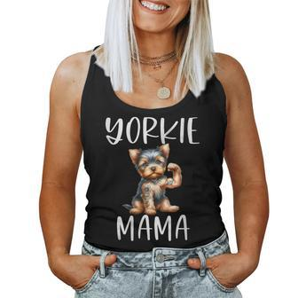 Yorkie Mom Proud Yorkshire Terrier Dog Mama Women Tank Top - Thegiftio UK