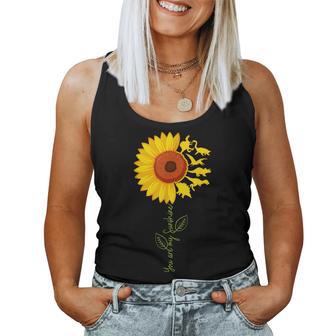 You're My Sunshine Sunflower Dinosaur T-Rex Dino Lovers Women Tank Top - Monsterry DE