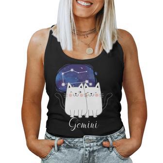 Zwillings-Geburtstagsdesign Für Frauen Männer Kinder Katzenmutter Und Papa Tank Top Frauen - Geschenkecke