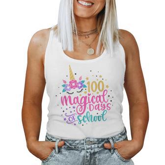 100Th Day Of School Unicorn 100 Magical Days Teacher Girls Women Tank Top - Monsterry