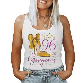 96 And Gorgeous 96Th Birthday 96 Years Old Queen Bday Party Women Tank Top | Mazezy