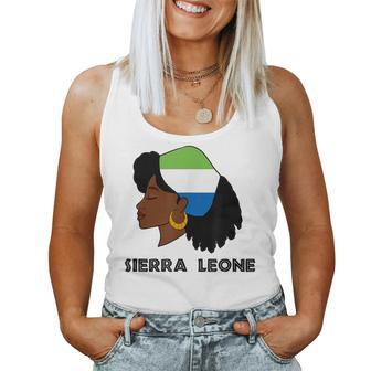 Afro Woman Sierra Leone Flag African Women Tank Top - Monsterry CA