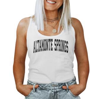 Altamonte Springs Florida Fl Vintage Athletic Sports Black D Women Tank Top - Monsterry CA