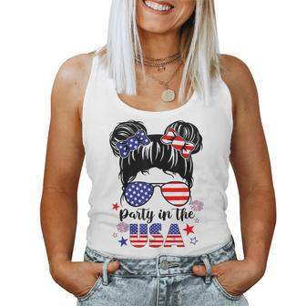 American Flag Party In Usa 4Th July Patriotic Kid Girl Women Tank Top - Monsterry DE