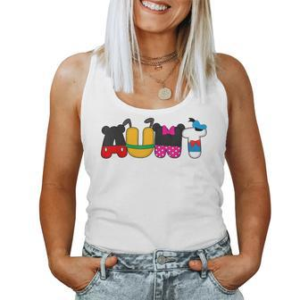 Aunt Of The Birthday Girl Mouse Family Matching Women Tank Top - Monsterry DE