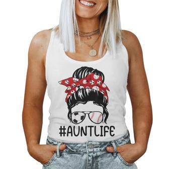 Aunt Life Softball Baseball And Soccer Auntie Women Tank Top - Monsterry CA