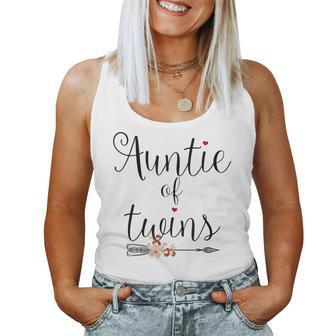 Auntie Of Twins Newborn Baby Reveal Twin Girls Boys Women Tank Top - Monsterry AU