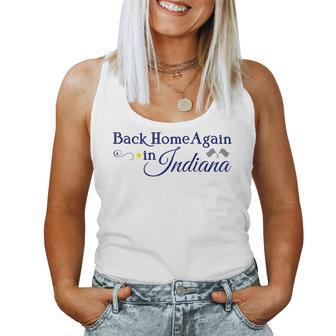 Back Home Again Indiana Checkered Flag T Women Tank Top - Monsterry AU