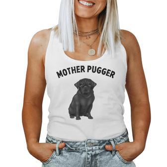 Black Pug Mother-Pugger Women Tank Top - Monsterry