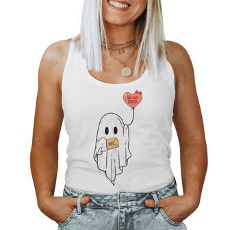 Be My Boo Ghost Happy Valentine's Day Couple Girl Women Tank Top - Monsterry