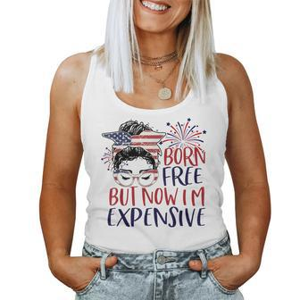 Born Free But Now Im Expensive 4Th Of July Girl Outfit Women Tank Top - Monsterry AU