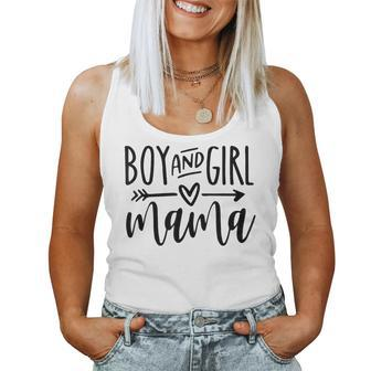 Boy And Girl Mama Mom Of Two Mommy Mother's Day Women Women Tank Top - Monsterry DE