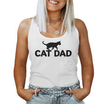 Cat Dad Cat Cute Cat Fathers Day Women Tank Top - Monsterry