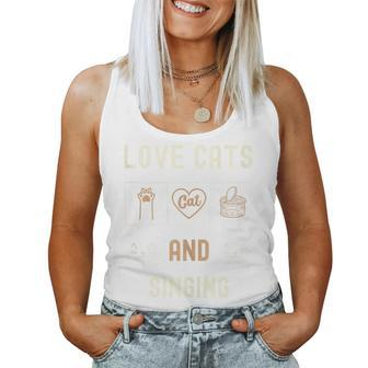 Cat Lover Cats And Singing Kittens Pet Women Women Tank Top - Monsterry AU