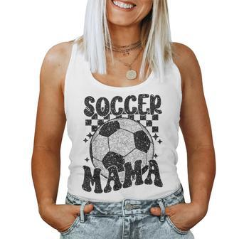 Checkered Soccer Mama Retro Soccer Mom Soccer Season Women Tank Top | Mazezy CA
