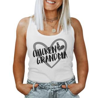 Chicken Grandma Heart Farmer Chicken Lover Women Tank Top - Seseable