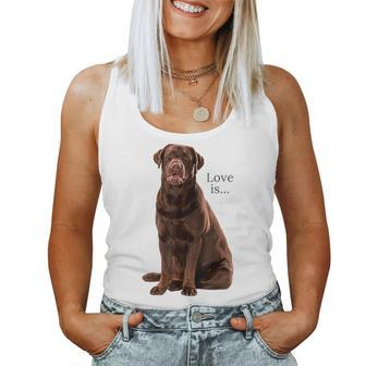 Chocolate Labrador Retriever Lab Dog Mom Dad Puppy Women Tank Top - Monsterry DE