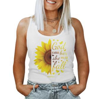 Christian Verse God Is Within Her She Will Not Fall Women Tank Top - Monsterry UK
