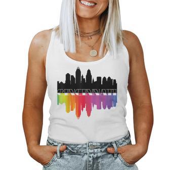 Cincinnati Ohio Lgbtq Gay Pride Rainbow For Women Women Tank Top - Monsterry