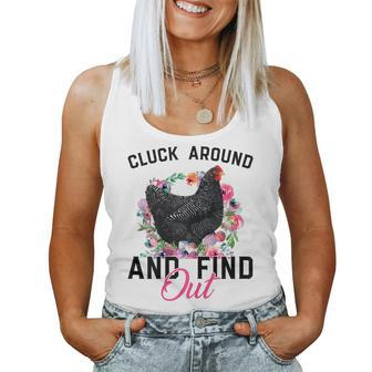Cluck Around And Find Out Chicken Rooster Girls Women Tank Top - Thegiftio UK