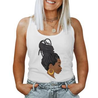 Cool Black Woman With Dreadlocks African American Afro Women Women Tank Top | Mazezy