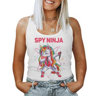 Cool Gaming Spy Unicorn Ninja Gamer Boy Girl Kid Gaming Pink Women Tank Top - Monsterry