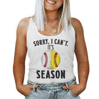 Cool Softball Mom Baseball Sorry I Can't Its Baseball Season Women Tank Top - Monsterry AU
