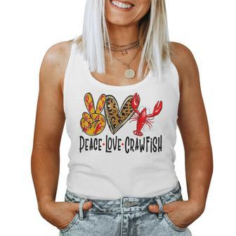 Crawfish Outfit Girl Craw Fish Season Leopard Love Women Tank Top - Seseable