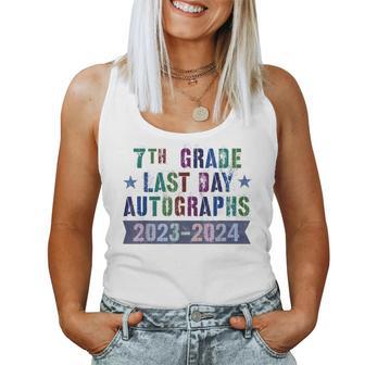 Cute 7Th Grade Last Day School Autographs 2024 Sign My Women Tank Top - Monsterry CA