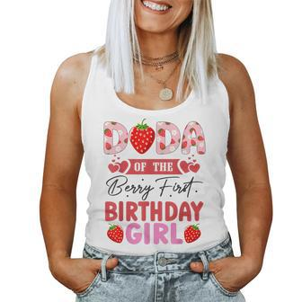 Dada Of The Berry First Birthday Girl Sweet Strawberry Women Tank Top - Monsterry DE