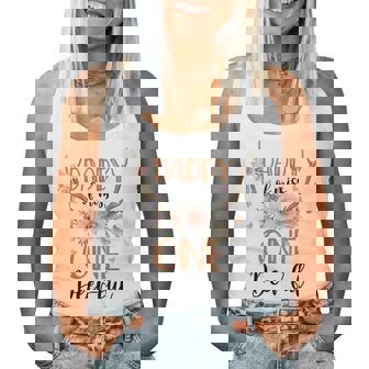 Daddy Of Miss Onederful 1St Birthday Girl Cute Deer Flower Women Tank Top - Thegiftio