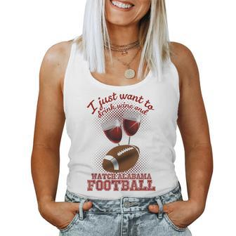 Drink Wine And Watch Alabama Football Women Tank Top - Monsterry DE