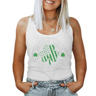 Drinks Well With Others St Patrick's Day Drunk Beer Women Tank Top - Monsterry UK
