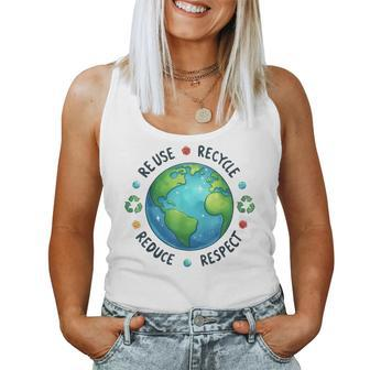 Earth Day Teacher Environment Day Recycle Earth Day Women Tank Top - Monsterry