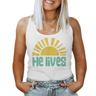 Easter He Lives Christian Family Matching Easter Toddler Women Tank Top | Mazezy CA