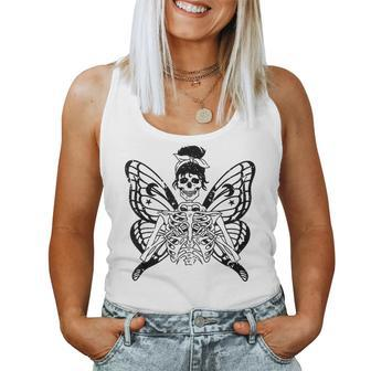 Fairy Grunge Aesthetic Woman Skeleton Vintage Graphic Women Tank Top - Monsterry AU