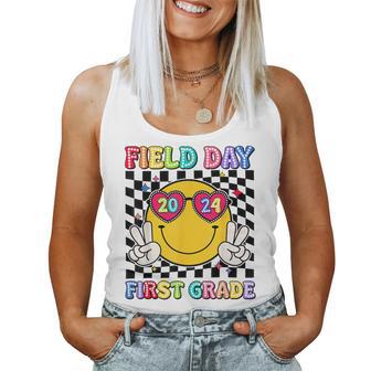 Field Day 2024 First Grade Fun Day Sunglasses Field Trip Women Tank Top - Monsterry