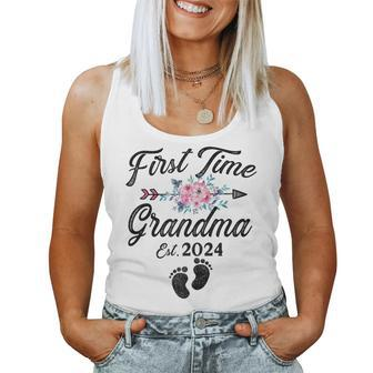 First Time Grandma 2024 Mother's Day Soon To Be Grandma 2024 Women Tank Top - Monsterry