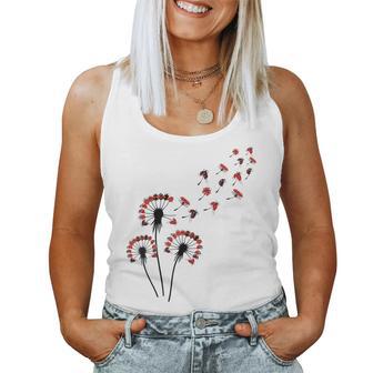 Flower Dandelion Ladybugs For Ladybug Lover Ladybug Women Tank Top - Seseable