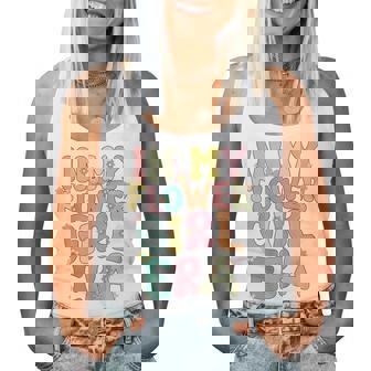 In My Flower Girl Era Retro Groovy Flower Girl Cute Women Tank Top | Mazezy