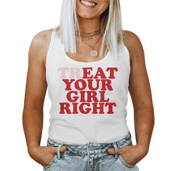 Aesthetic Treat Eat Your Girl Right Streetwear Vintage Women Tank Top - Monsterry AU