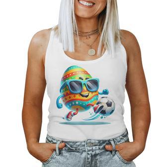 Easter Egg Eggs Soccer Lovers Players Boys Women Tank Top | Mazezy