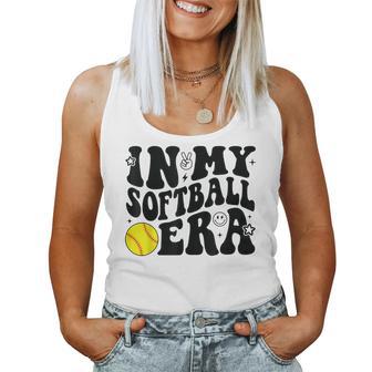 Game Day Retro Groovy SoftballIn My Softball Era Women Tank Top - Monsterry DE