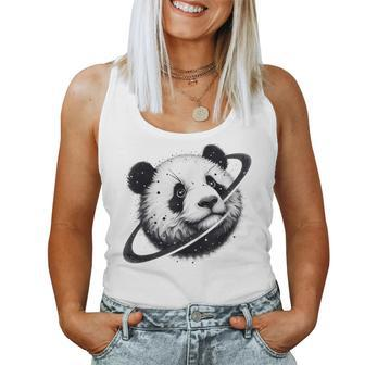 Panda Moon Raccoon Face Panda Raccoon Lover Possum Women Tank Top - Monsterry