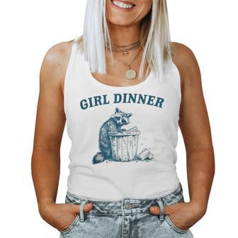 Trash Panda Girl Dinner Raccoon Women Tank Top - Monsterry AU