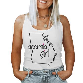 Georgia Girl I Love Georgia Home Peach State Women Tank Top - Monsterry