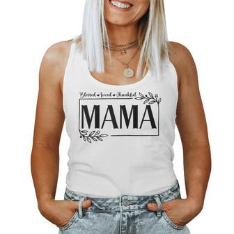 Gesegnet Geliebt Dankbar Mama Mama Mama Muttertag Raglan Tank Top Frauen - Geschenkecke